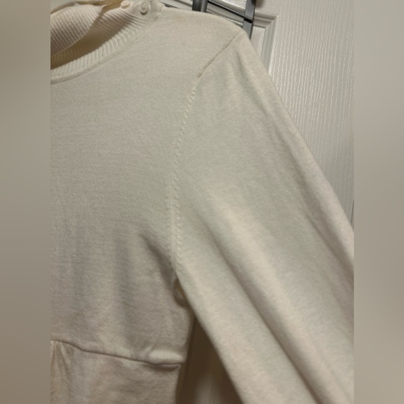 Sonoma Life-style sweater size Large ivory‎ turtleneck button neck & sleeve NWT - Picture 9 of 16